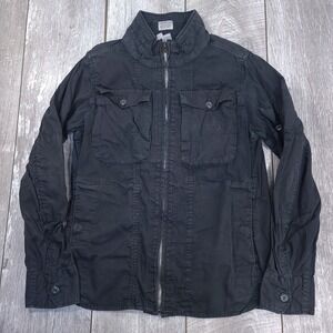 G-Star Raw Army Overshirt Mens Medium Black Riviera Military Utility Jacket